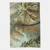 Varens Palmboom Antiek Botanische Varens Kunst Theedoek (Verticaal)