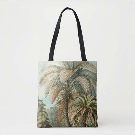 Varens Palmboom Antiek Botanische Varens Kunst Tote Bag (Voorkant)