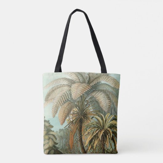 Varens Palmboom Antiek Botanische Varens Kunst Tote Bag (Achterkant)