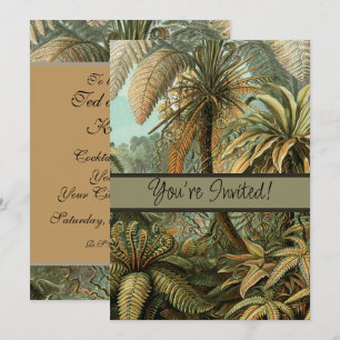 Varens Palmboom Antieke Botanische Varens Kunst Kaart