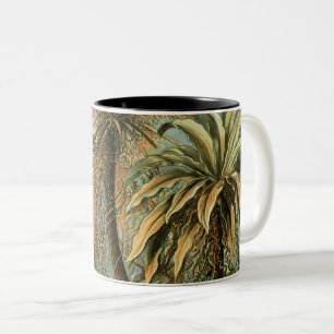 Varens Palmboom Antieke Botanische Varens Kunst Tweekleurige Koffiemok