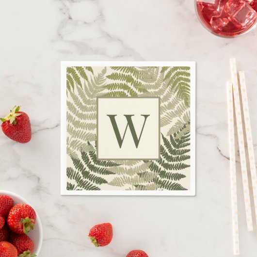 Varens Patroon Aangepast Monogram Servet (Insitu)