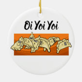 Varenyky Perogies Keramische kerstboomversiering Keramisch Ornament (Achterkant)