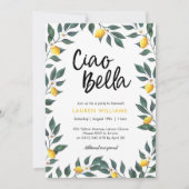 Varewell-party-uitnodiging Lemon-boombladeren Kaart (Voorkant)