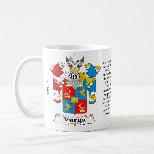 Varga Family Hungarian Coat of Arm mok (Links)