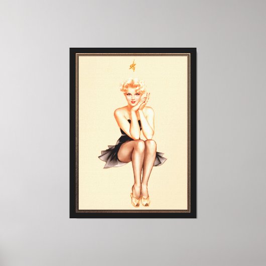Varga Meisje Hoesje Kunst door Alberto Vargas Canvas Afdruk (Voorkant)