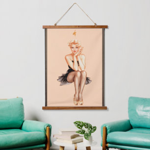 Varga Meisje Hoesje Kunst door Alberto Vargas Hangend Wandkleed