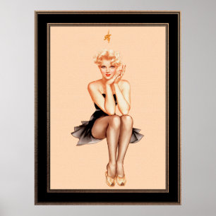 Varga Meisje Hoesje Kunst door Alberto Vargas Poster