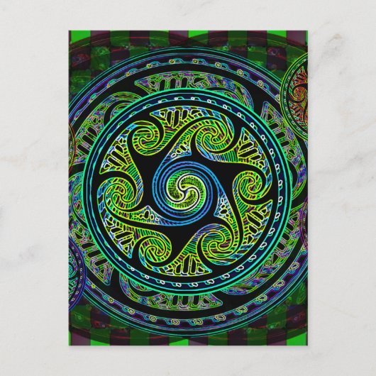 Variabele bollen Vibrant Celtic Knot Briefkaart (Voorkant)