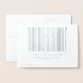 Variabele gedopte zilverfolie stripes folie kaarten (Met envelop)