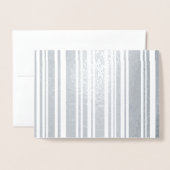 Variabele gedopte zilverfolie stripes folie kaarten (Voorkant met envelop)