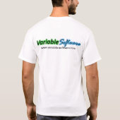 Variabele software-Logo en website op een T-shirt (Achterkant)