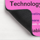 Variabele software Muismat, roze Muismat (Hoek)