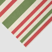 Variabele Stripe-kerstpatronen rode groene crème Tissuepapier (Detail)
