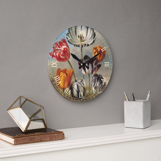  variabele Tulip Flowers in een landschap Grote Klok (Kantoor)