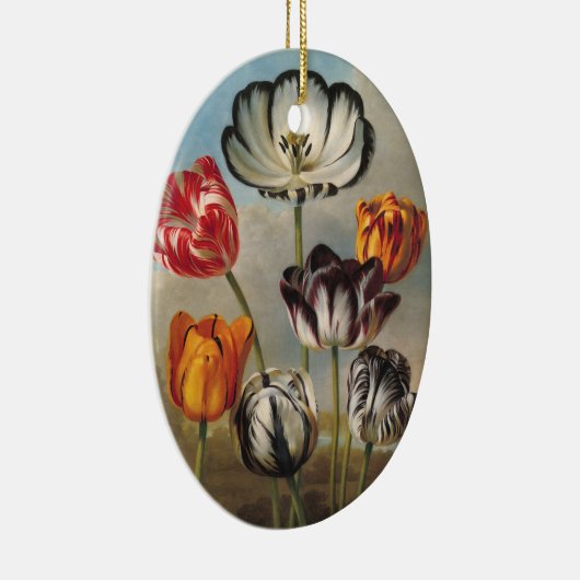  variabele Tulip Flowers in een landschap Keramisch Ornament (Rechts)