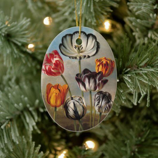 variabele Tulip Flowers in een landschap Keramisch Ornament (Boom)