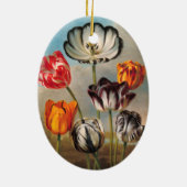 variabele Tulip Flowers in een landschap Keramisch Ornament (Achterkant)