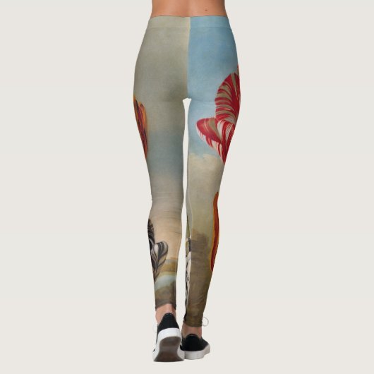  variabele Tulip Flowers in een landschap Leggings (Achterkant)