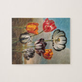 variabele Tulip Flowers in een landschap Legpuzzel (Horizontaal)
