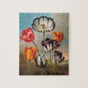 variabele Tulip Flowers in een landschap Legpuzzel