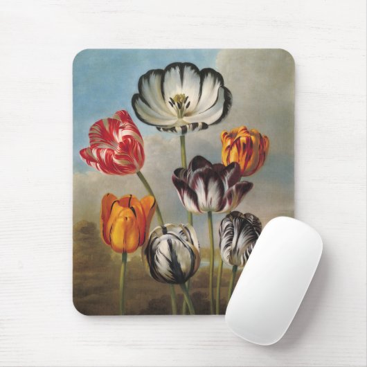  variabele Tulip Flowers in een landschap Muismat (Met muis)