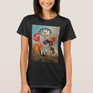  variabele Tulip Flowers in een landschap T-shirt