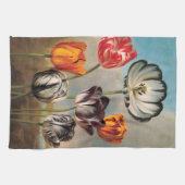  variabele Tulip Flowers in een landschap Theedoek (Horizontaal)