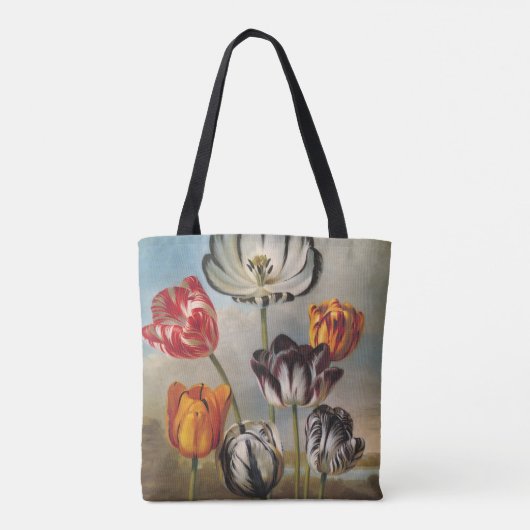 variabele Tulip Flowers in een landschap Tote Bag (Achterkant)