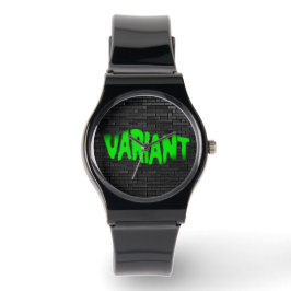 VARIANT GRAFFITI Groen Unisex Silicone Strap Horlo Horloge