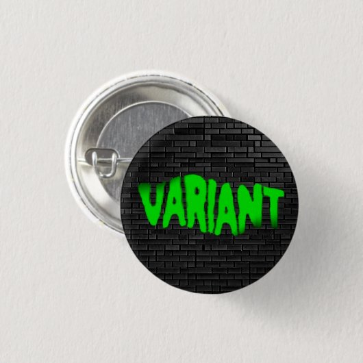 VARIANT Graffiti Groene Pin Button Badge (Voorkant /achterkant)