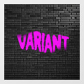 VARIANT Graffiti Roze Venster Cling Raamsticker (Vel)