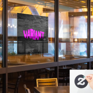 VARIANT Graffiti Roze Venster Cling Raamsticker