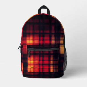 VARIANT tartan abstractie warm Bedrukte Rugzak