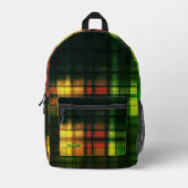 VARIANT Tartan Abstraction Vibrant Bedrukte Rugzak (Voorkant)