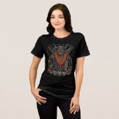 Variatie III Pompoenbaard Samurai Biker Tri-Blend Shirt (Voorkant volledig)