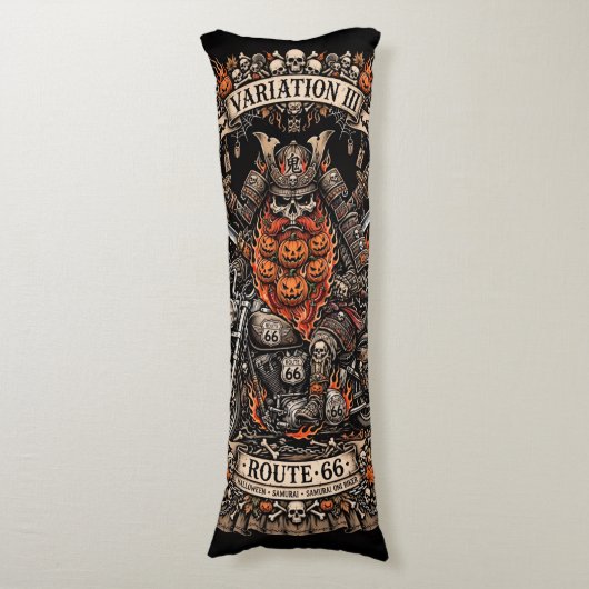 Variatie III Route 66 Worp,Samurai Pompoen Baard Lichaamskussen (Voorkant Verticaal)