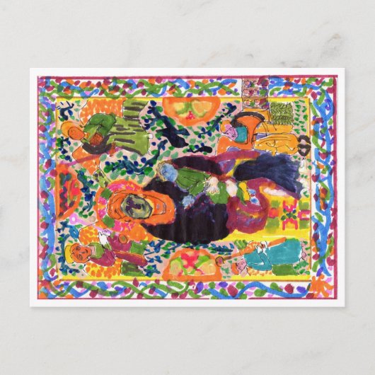 Variatie op Madonna en briefkaart van kinderen (Voorkant)