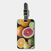 Variatie van sinaasappel van citrusvruchten, limoe bagagelabel (Voorkant verticaal)