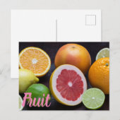 Variatie van sinaasappel van citrusvruchten, limoe feestdagenkaart (Voorkant / Achterkant)