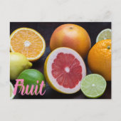 Variatie van sinaasappel van citrusvruchten, limoe feestdagenkaart (Voorkant)