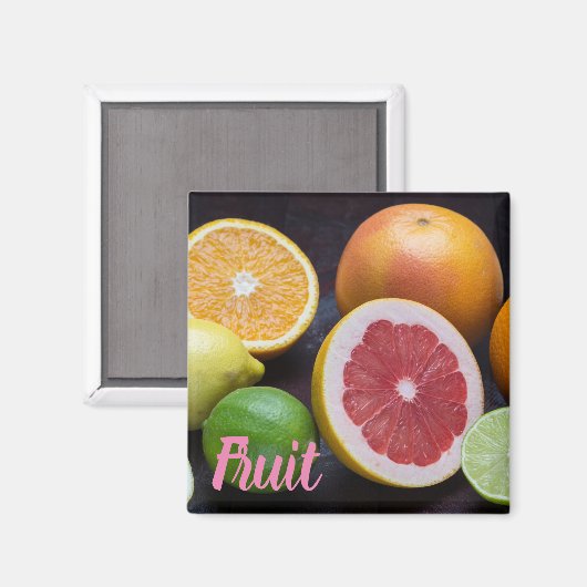 Variatie van sinaasappel van citrusvruchten, limoe magneet (Voorkant / Achterkant)