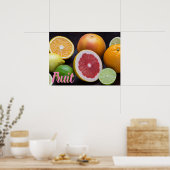 Variatie van sinaasappel van citrusvruchten, limoe poster (Keuken)