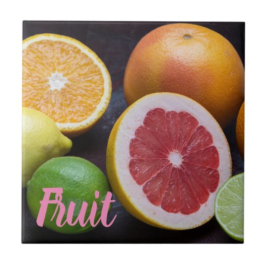 Variatie van sinaasappel van citrusvruchten, limoe tegeltje (Voorkant)