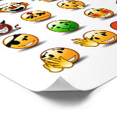 Variaties van een gezichtsemoticon poster (Hoek)