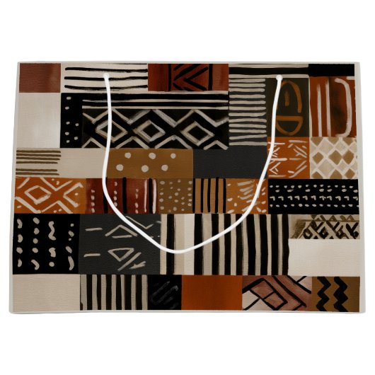 Variations of African motifs in earth tones Groot Cadeauzakje (Voorkant)