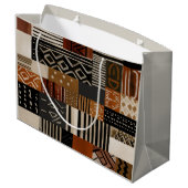 Variations of African motifs in earth tones Groot Cadeauzakje (Achterkant Gekanteld)