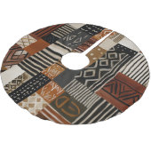Variations of African motifs in earth tones Kerstboom Rok (Gekanteld)