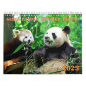 Varieerlijke reuzenpanda's en rode pandagalender kalender (Hoes)