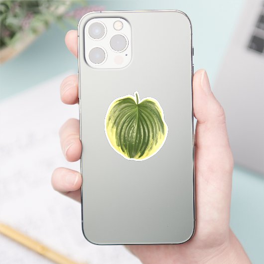 Variegated Hosta Leaf Sticker (Telefoon)
